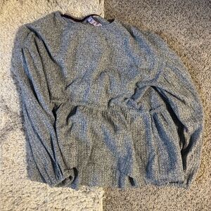 Grey Peplum Blouse Francescas